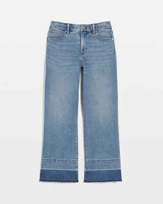 High-Rise Released Hem Wide Leg Cropped Jean | White House